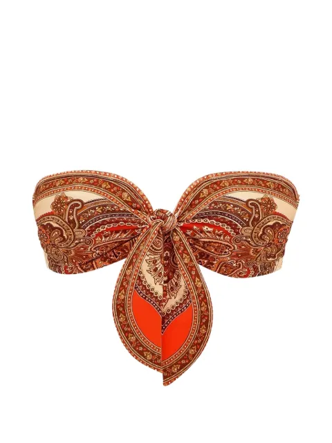 ZIMMERMANN Mahon paisley-print bikini top Orange 7773WSS263