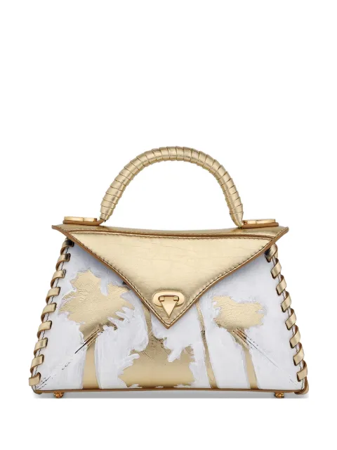 Tyler Ellis LJ small hand-painted tote bag White T244PAL125OC05