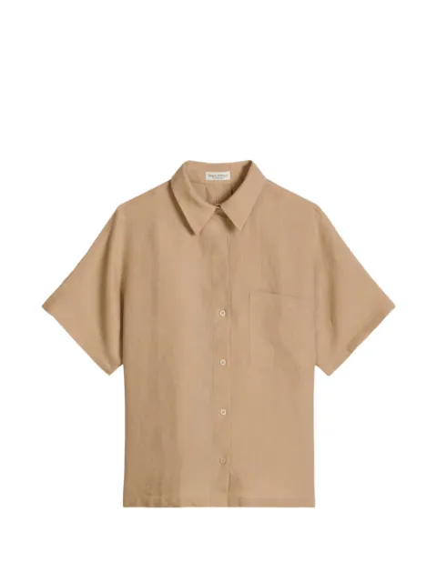 Marc O'Polo chest-pocket short-sleeve blouse Neutrals 5000014059