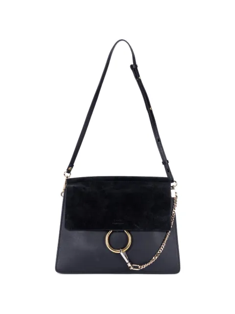 Chloé Pre-Owned Faye ring shoulder bag Black 0319566520