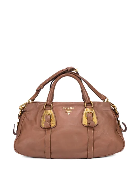 Prada Pre-Owned logo-motif shoulder bag Brown 173
