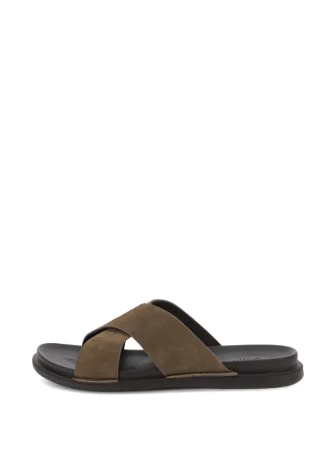 Boggi Milano crossover-strap suede sandals Brown BO26P078701