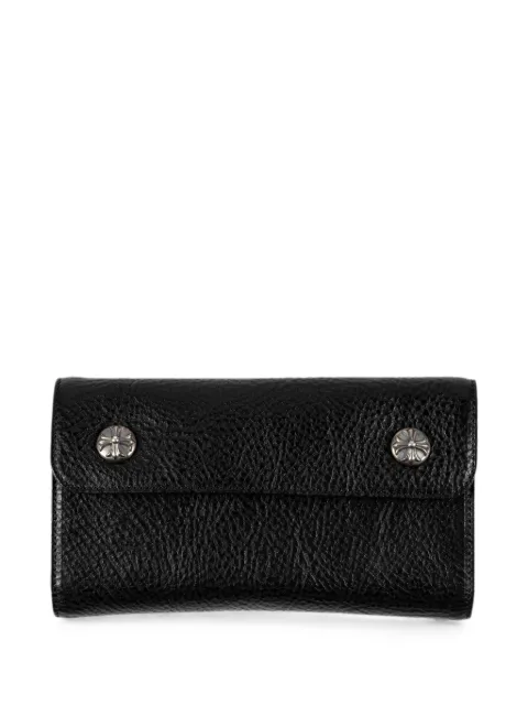 Chrome Hearts Big Wave zip-pocket wallet Black CHRM1316
