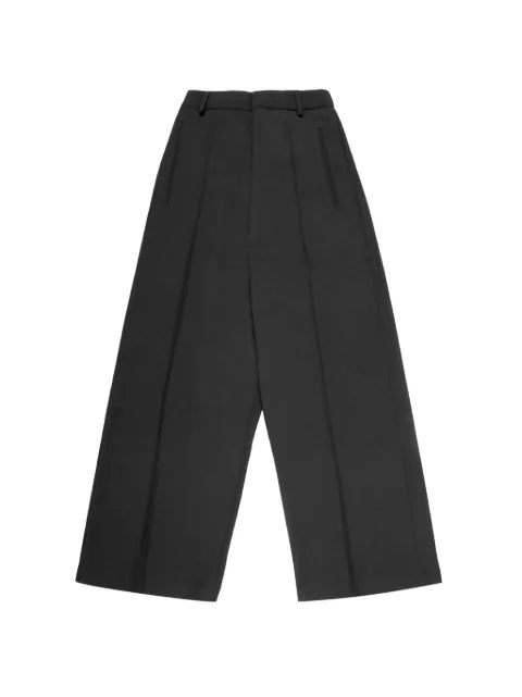 MM6 Maison Margiela pressed-crease wide-leg trousers Black S52KA0576M35436