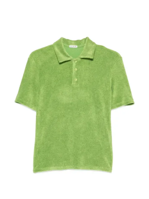 A.M.G. terry-cloth polo shirt Green SS26T03