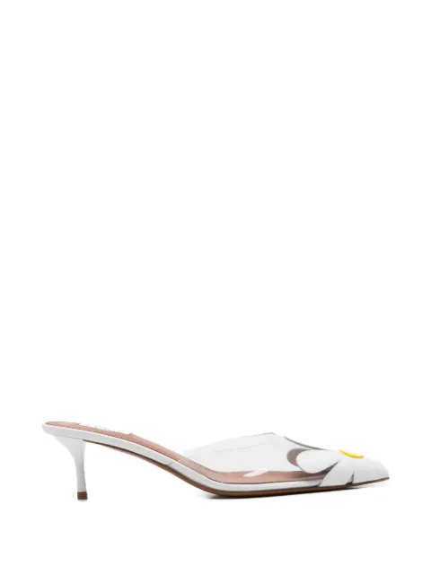 Alaïa floral-applique pointed-toe pumps White AA3M2026O022