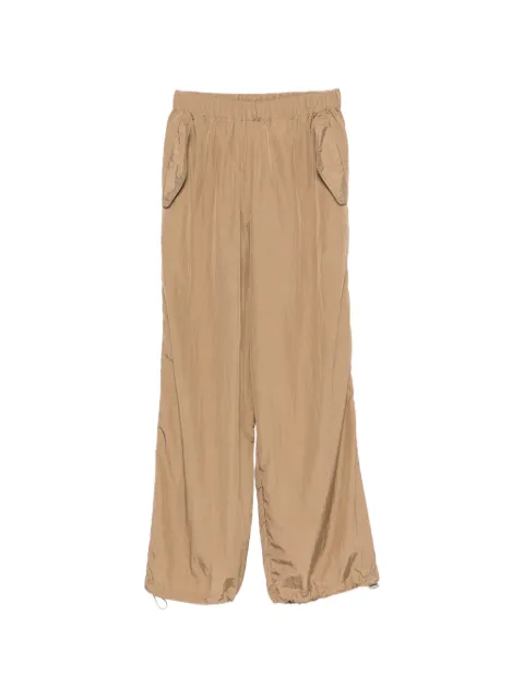 A.M.G. drawstring-waist gathered-cuff trousers Neutrals SS26P011