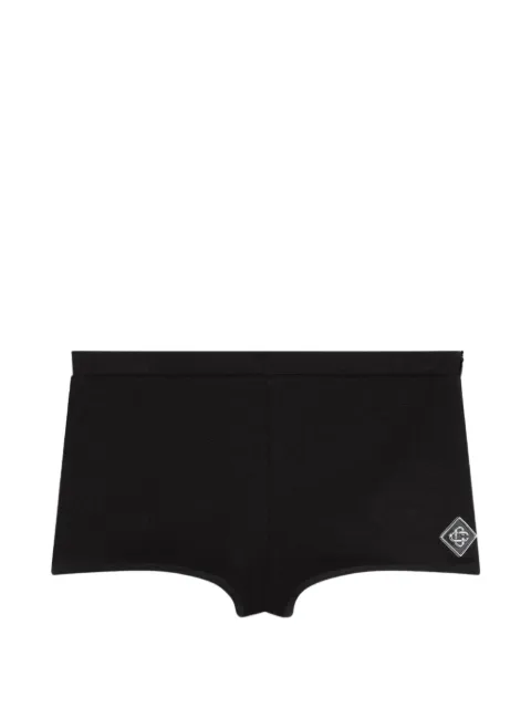 Casablanca logo-plaque belted shorts Black WSS26JTR37101