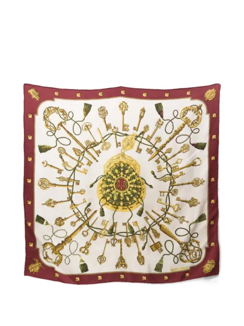 Hermès Pre-Owned 1970s Les Clefs silk scarf Neutrals 15016507