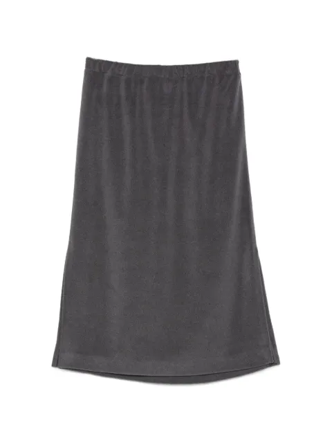 A.M.G. elasticated-waistband side-slit midi skirt Grey SS26SK07