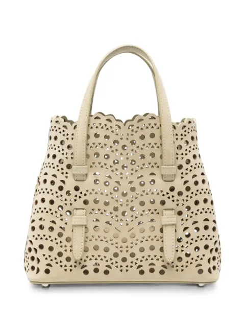 Alaïa Mina laser-cut clutch bag Neutrals AA1S06720CA322