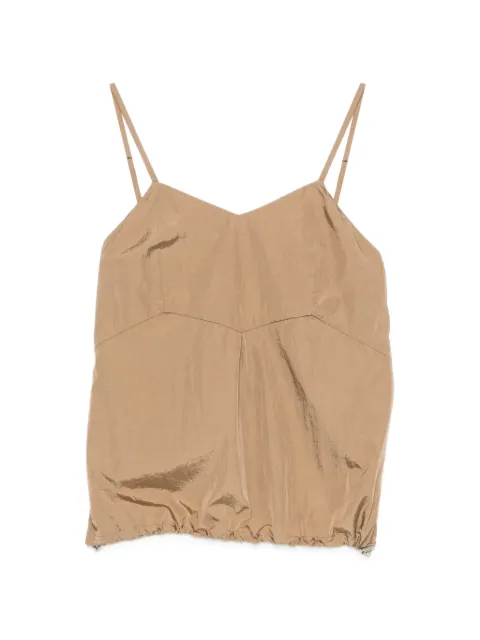 A.M.G. V-neck spaghetti-strap top Neutrals SS2610