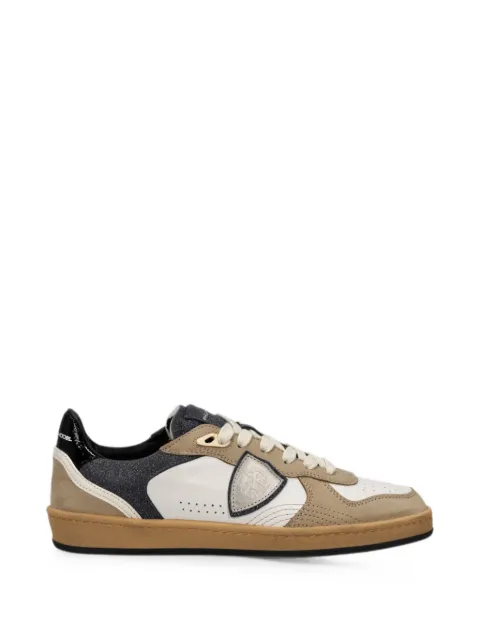Philippe Model Paris logo-patch panelled sneakers Neutrals PGLDXG01