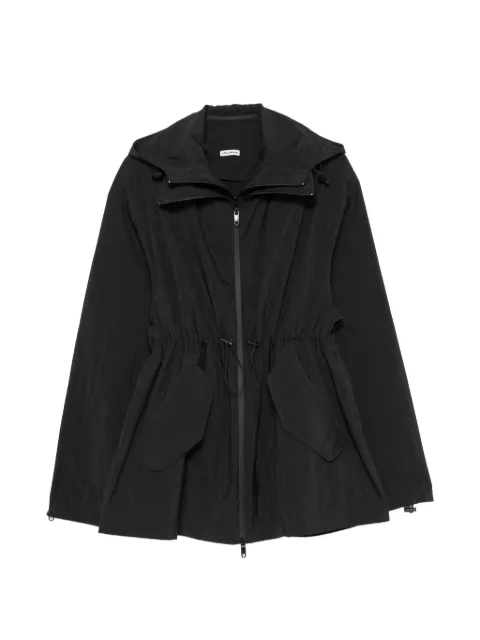 A.M.G. drawstring hooded jacket Black SS26JK01