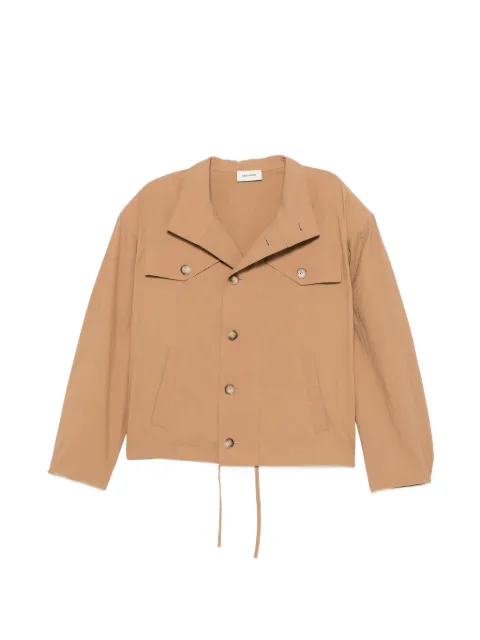 A.M.G. high-neck button-up jacket Neutrals SS26JK02