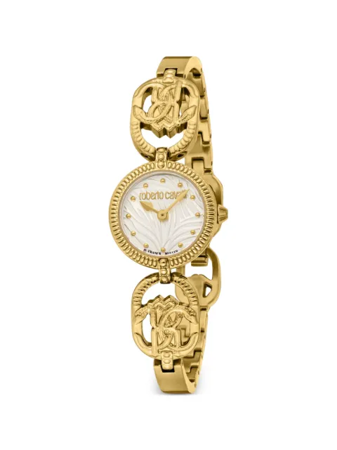 Roberto Cavalli monogram link 22mm watch White TALG06IG244