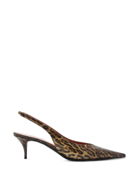 Amina Muaddi snake-effect leopard-print pumps Brown 16S365876ANO