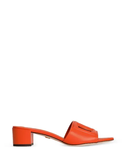 Dolce & Gabbana Bianca DG Millennials-logo sandals Orange CR1755AY329