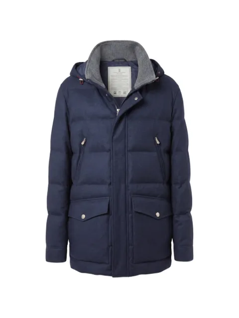 Brunello Cucinelli parka with detachable hood Blue MM4701823CYG13