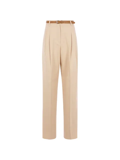 Max Mara belted pleated trousers Neutrals 2626136081600