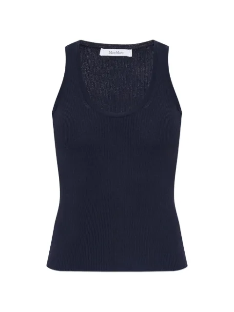 Max Mara Editta ribbed-knit tank top Blue 2621366161