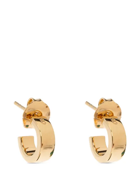 MM6 Maison Margiela logo-engraved hoop earrings Gold SM7VG0057P9375
