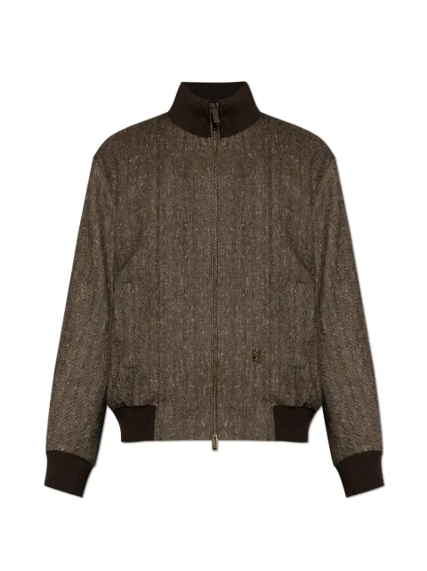 DSQUARED2 zip-up jacket Brown S74AM1717D35504