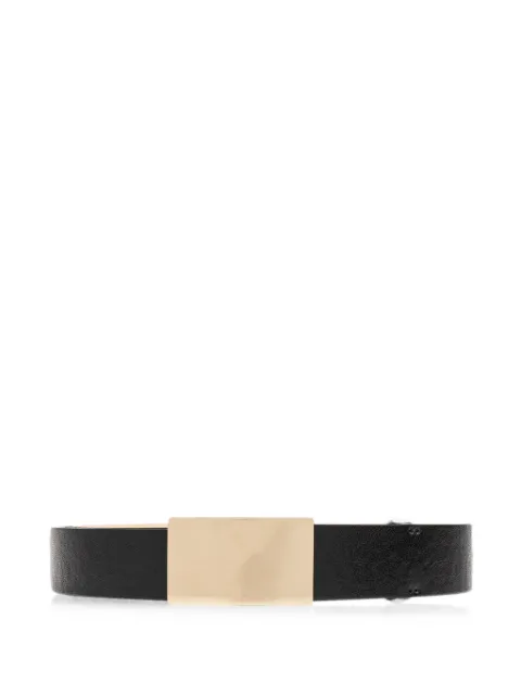 Victoria Beckham Portofino leather buckle belt Black 1326ABL007653A
