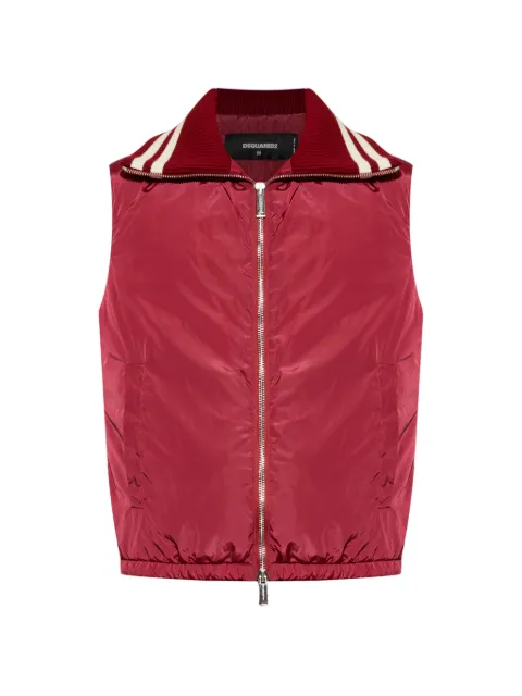 DSQUARED2 stripe-trim gilet Red S74FB0358S49197