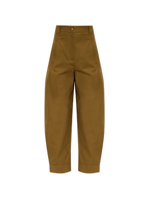Max Mara Adorni contrast-stitched cropped trousers Brown 2621136111600