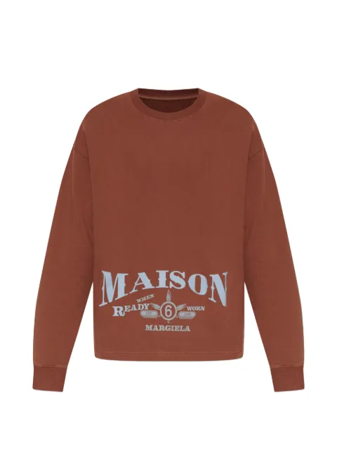 MM6 Maison Margiela logo-print sweatshirt Brown SH0GU0044M25014