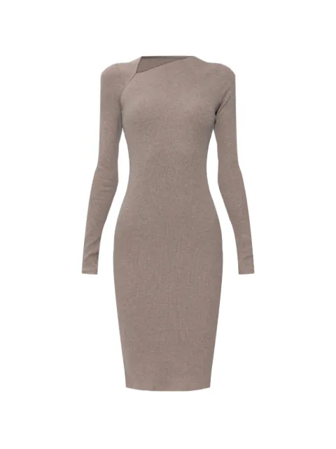 MM6 Maison Margiela asymmetric ribbed-knit dress Neutrals S52DD0096M20122