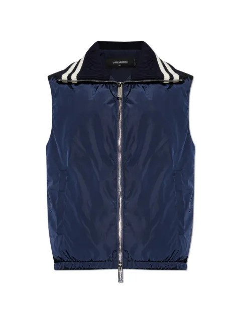 DSQUARED2 stripe-trim gilet Blue S74FB0358S49197