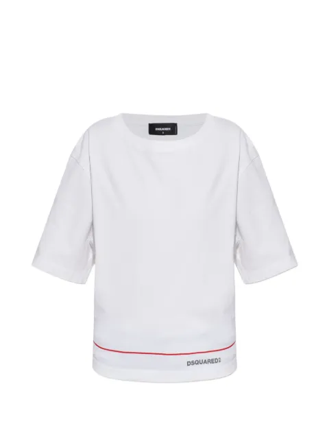 DSQUARED2 logo-print short-sleeve T-shirt White S72GD0620D20106