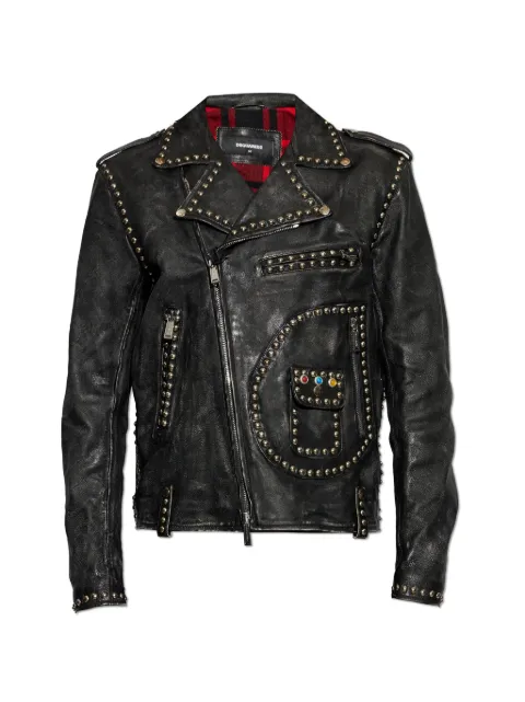DSQUARED2 stud-embellished jacket Black S74AM1741D07056