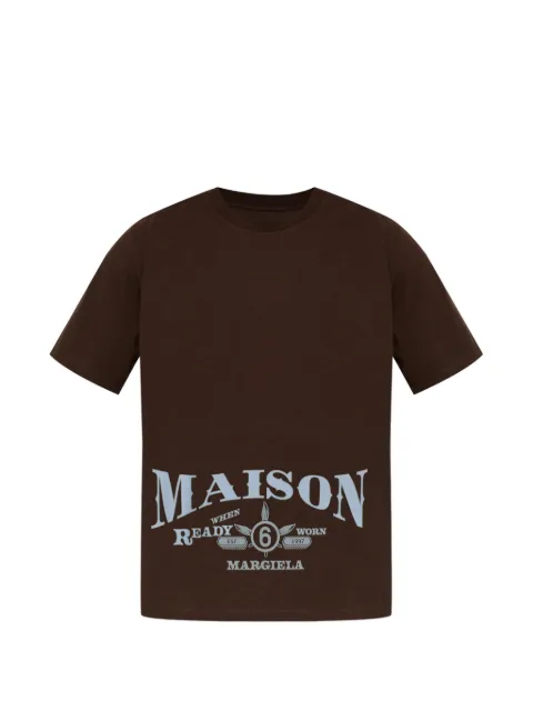 MM6 Maison Margiela logo-print T-shirt Brown SH0GC0075M20050
