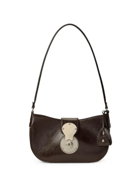 Ralph Lauren Collection small Ricky washed leather shoulder bag Brown 435P25192