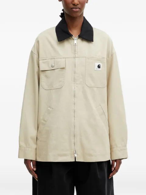 Carhartt WIP Dana logo-patch zip-up jacket Neutrals I036514