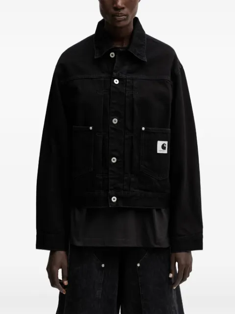 Carhartt WIP Belmar logo-patch denim jacket Black I036595