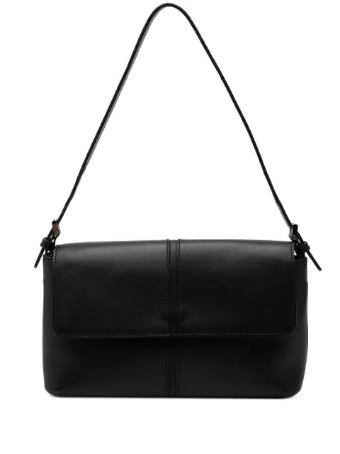 Burberry Pre-Owned 2000-2017 Leather Flap shoulder bag Black YMVQH8RMS3QX72U5