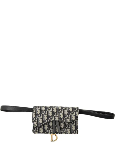 Christian Dior Pre-Owned 2019 Oblique Canvas Saddle belt bag Blue SM2MHQL5ZLYR1HER