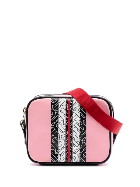 Burberry Pre-Owned 2018-2023 TB Monogram Nylon Stripe Kids Camera Bag crossbody bag Pink SGMN9YKQXR3GBCG4