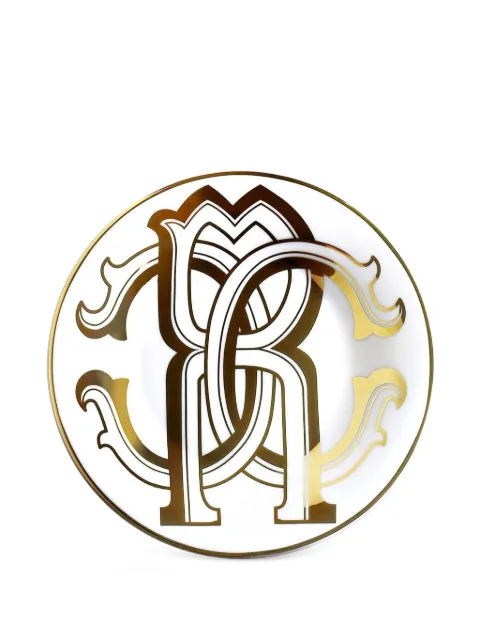 Roberto Cavalli Home monogram bread plate (set of two) White RALA50IA055