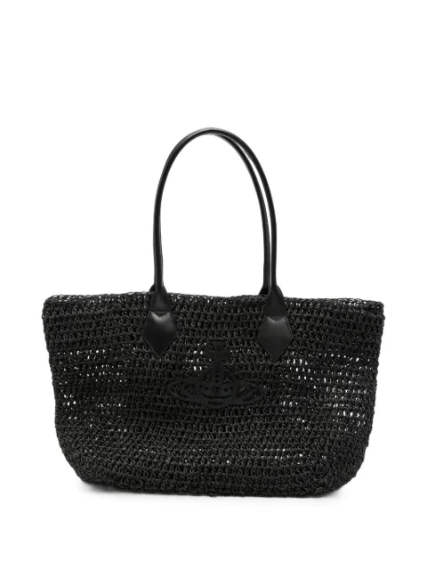 Vivienne Westwood small Alana woven tote bag Black 4D03000DUW01GT