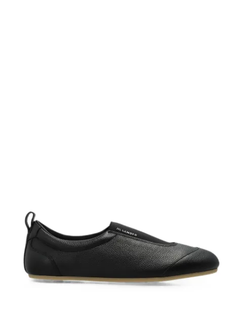 Jil Sander Etage grainy leather slip-on sneakers Black J15WS0049P7822001