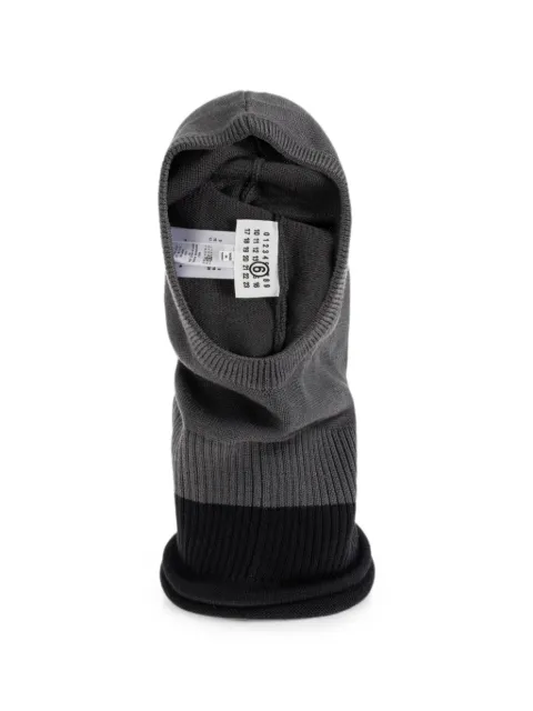 MM6 Maison Margiela ribbed-knit balaclava Grey S52TB0022M13282