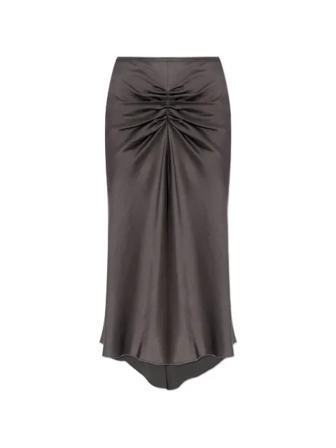 Victoria Beckham Bela asymmetrical draped midi skirt Grey 1126WSK006985A
