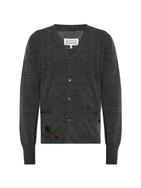 Maison Margiela distressed-effect V-neck cardigan Grey S50HP0054M13310