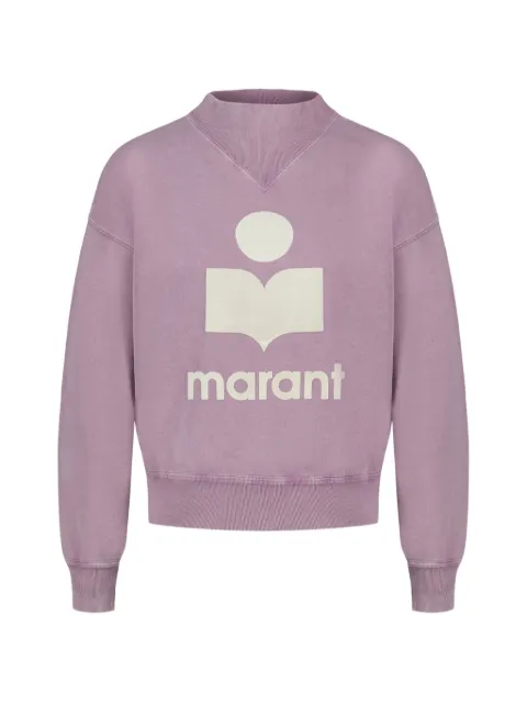 ISABEL MARANT Moby logo-print sweatshirt Purple SW0003FAD1M04ERWEC