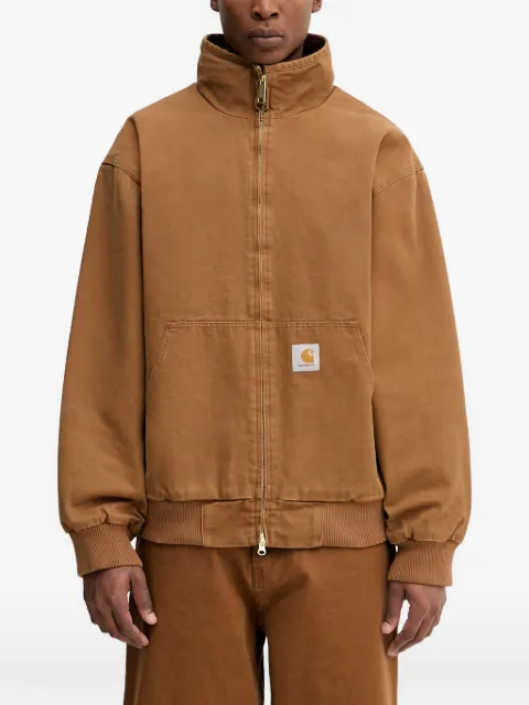 Carhartt WIP Ravon logo-patch zip-up jacket Brown I036986